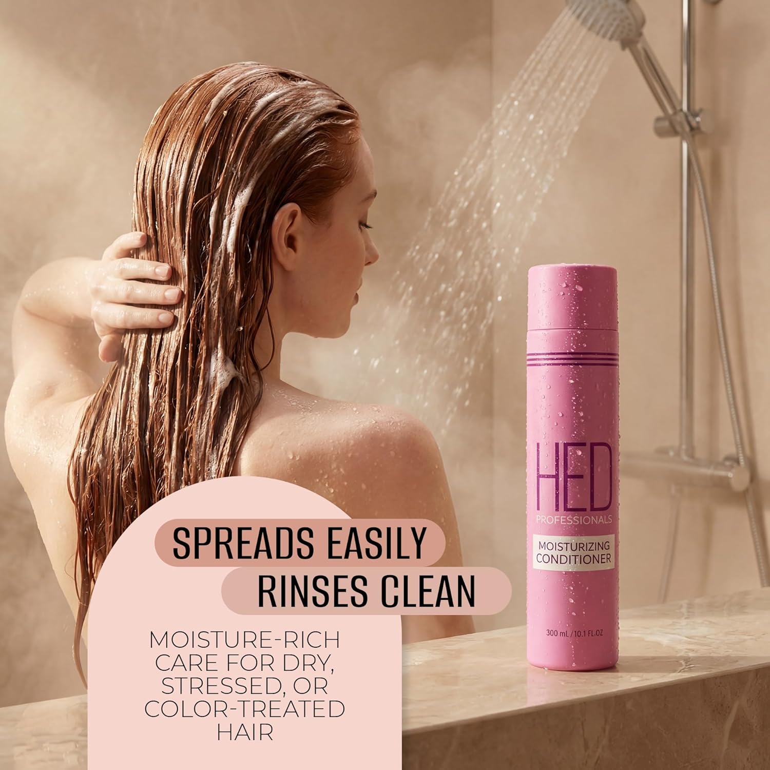 HED Moisturizing Conditioner, Hydrating Daily Hair Care with Grape, Apricot, Jojoba & Black Currant Seed Extracts, Nourishing Conditioner for Manageable Hair, pH Balanced Formula, Vegan, 10.1 Fl Oz