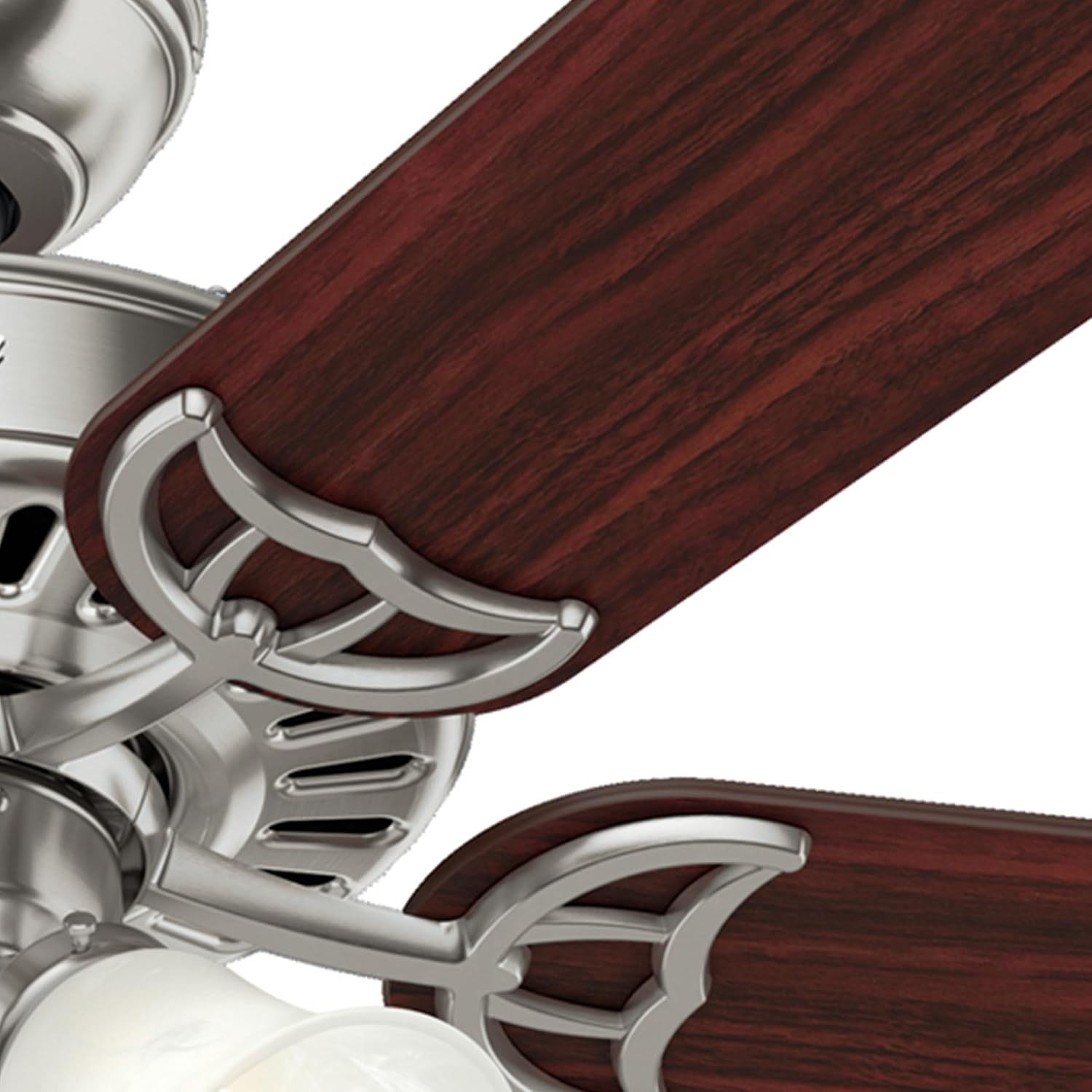Hunter Fan 52 inch Brushed Nickel Finish Ceiling Fan with Swirled Marble Glass Light Kit (Renewed)