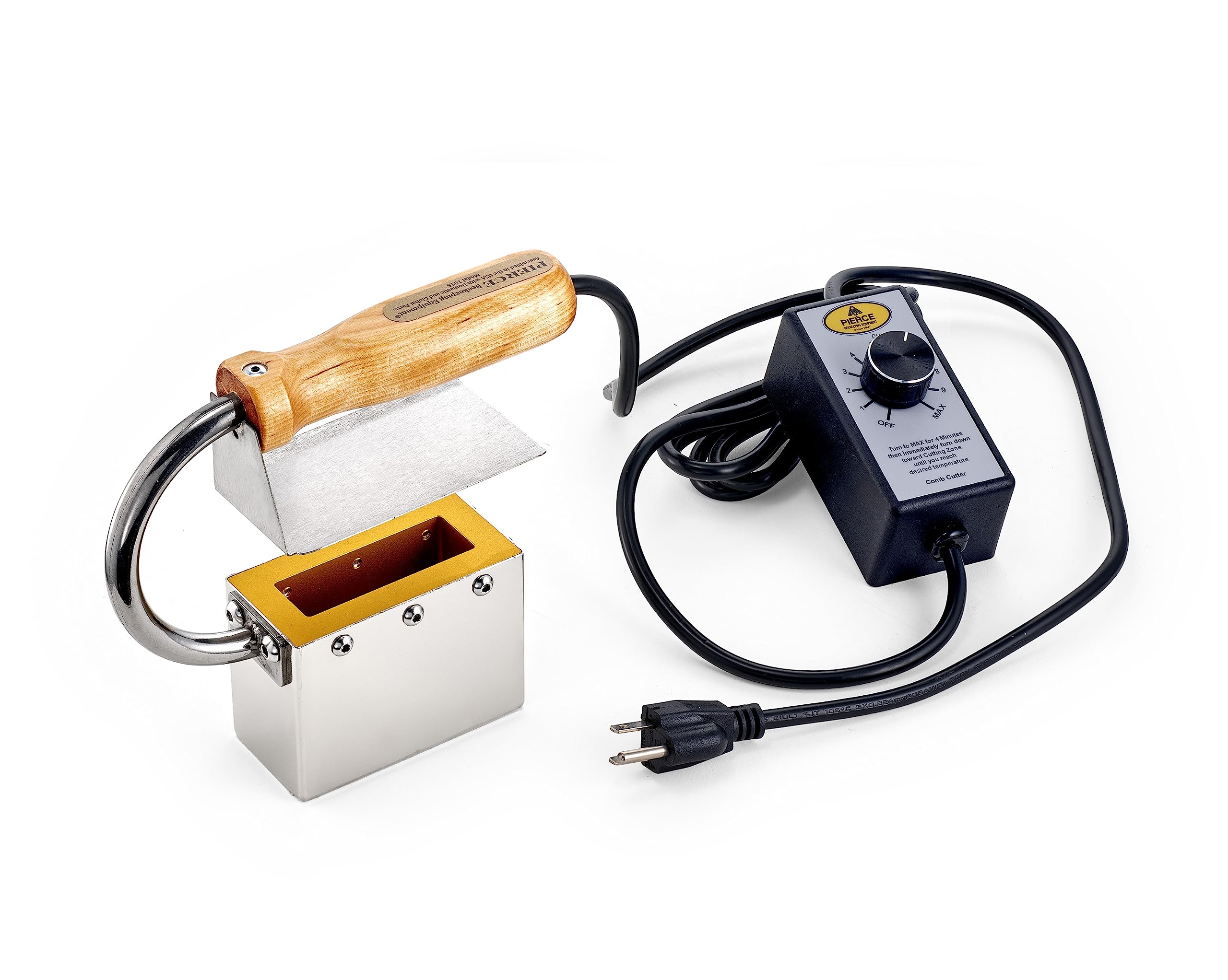 Pierce - Cortador de panal calentado para apicultura, 2 x 4, suministros de apicultura, herramienta de corte para apicultor, colmena de abejas, kit de iniciación de apicultura