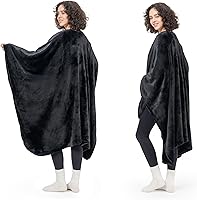 Vista 13 de Manta Berkshire Primalush® para vestir, capa acogedora con bolsillos de felpa para adultos y adolescentes, ciruela (Plum Smoke)