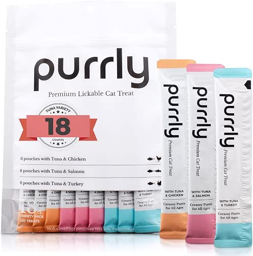 Purrly Cat Treat Snack Wet Lickable Low Calorie Healthy Grain-Free