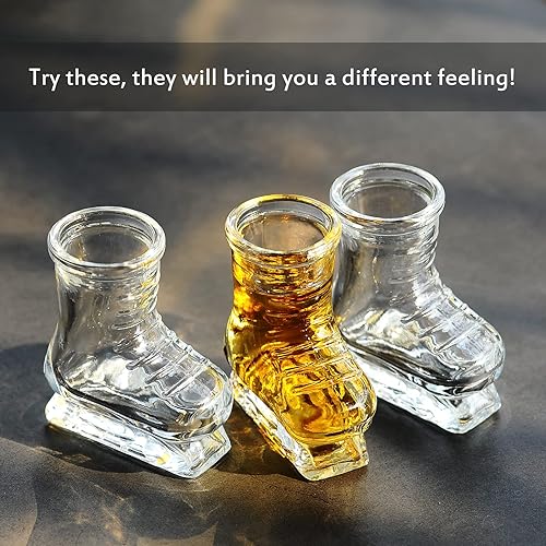Miniatura 3 de , Juego de 6 vasos de chupito de 1.5 onzas/patines de hielo/vasos de chupito divertidos