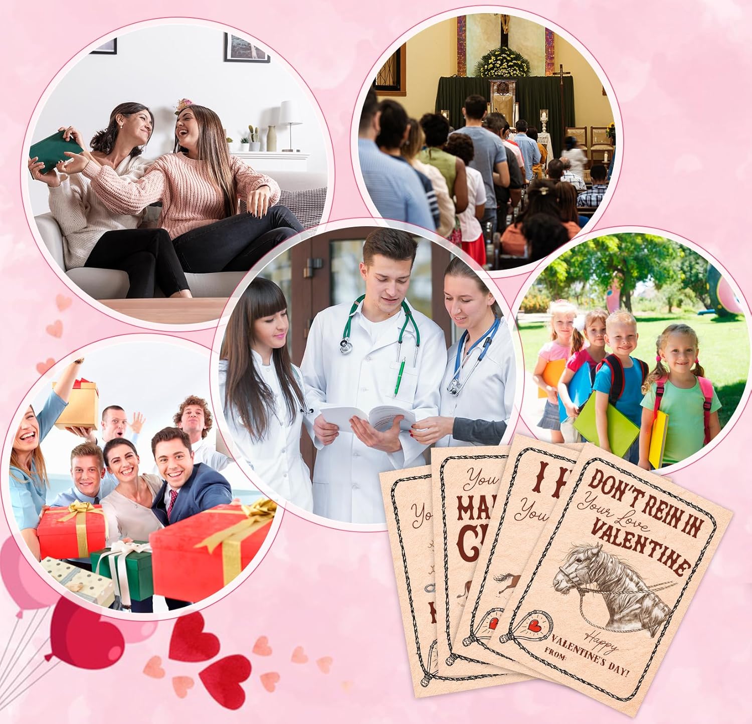 Retro Cowboy Happy Valentines Day, Vintage Western Valentine's Day Cards Bulk, 24pc Funny Ranchy Horse Valentine's Gifts for Friends, Valentine Thank You Card for Coworker Family Besties Loved One, 5 - Image 5