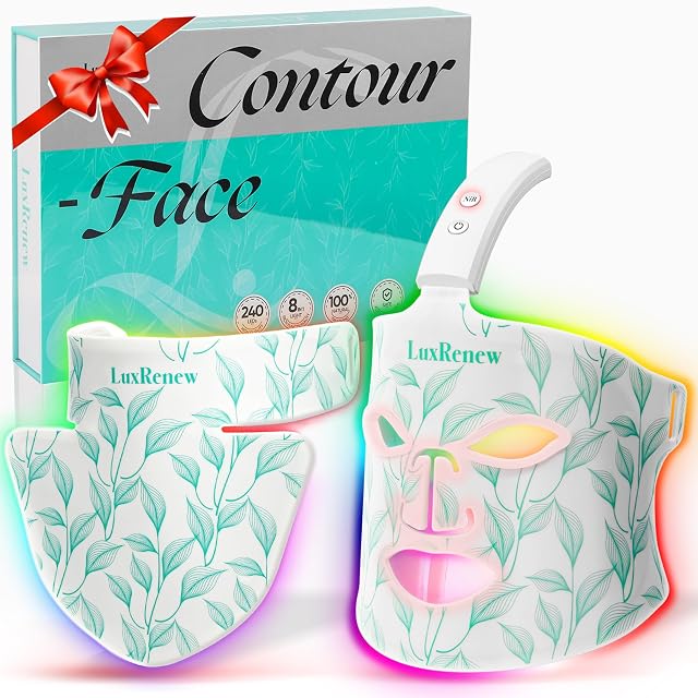 Red Light Therapy Mask Set for Face 7 Colors Face Led Therapy Mask Red Light for Facial Skincare