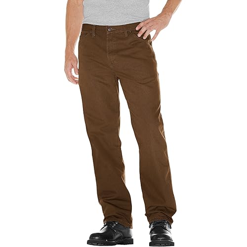 Dickies Men's Regular Relaxed Fit Straight-Leg Duck Carpenter Jean