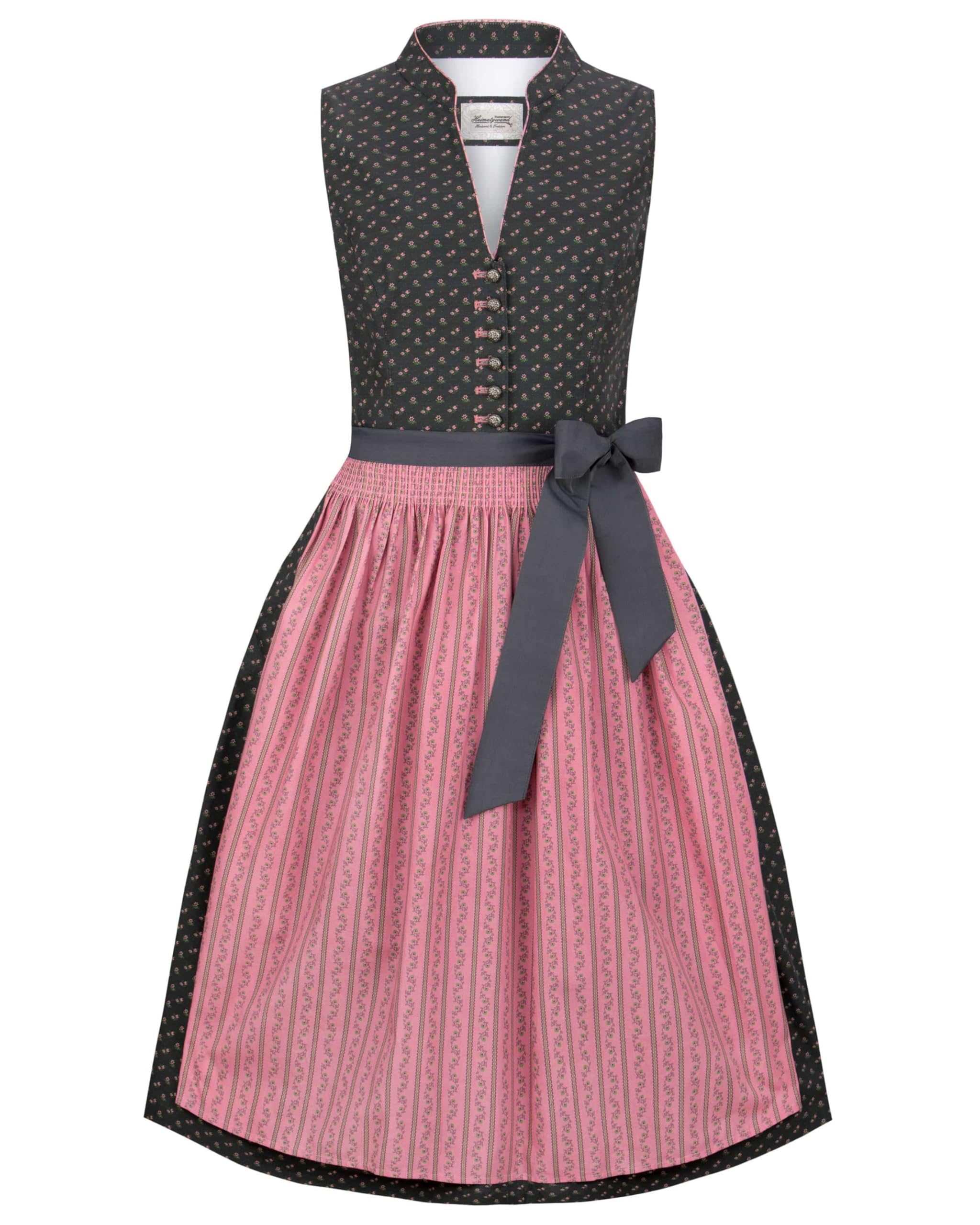 Heimatgwand Damen Dirndl Hannah Kleid Für Besondere Anlässe, Dunkelgrau, 42 EU