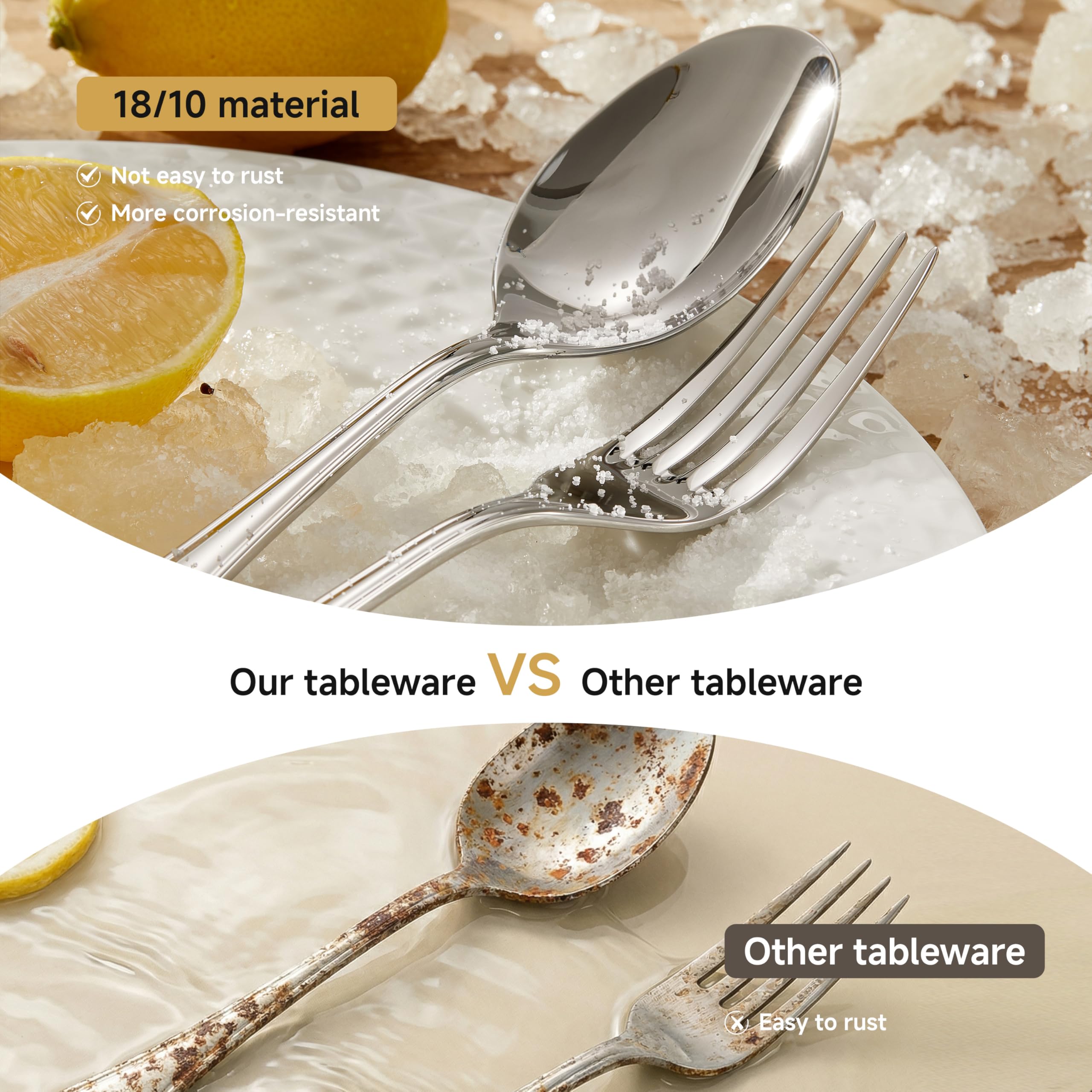 12-Piece 8-Inch Teardrop Dinner Forks Set, 18/10 Stainless Steel Table Fork — Amazon image 4
