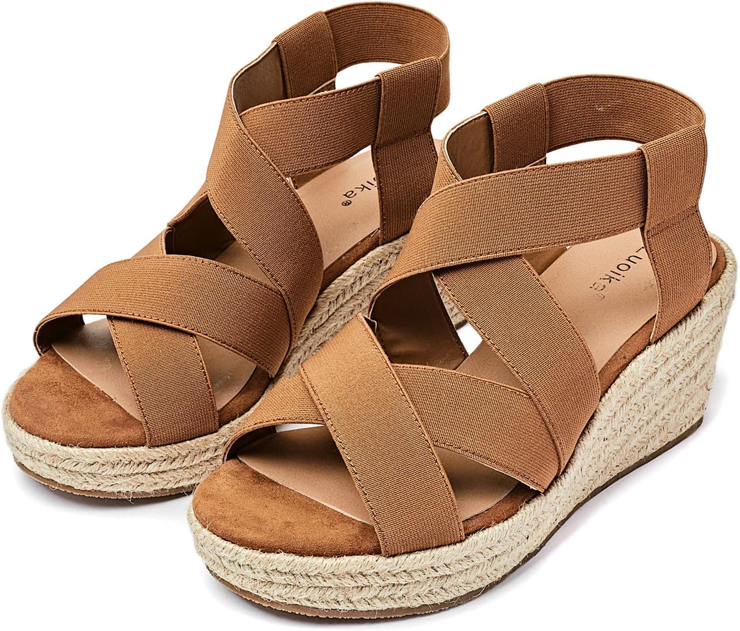 Luoika Women's Wide Width Platform Wedge Sandals