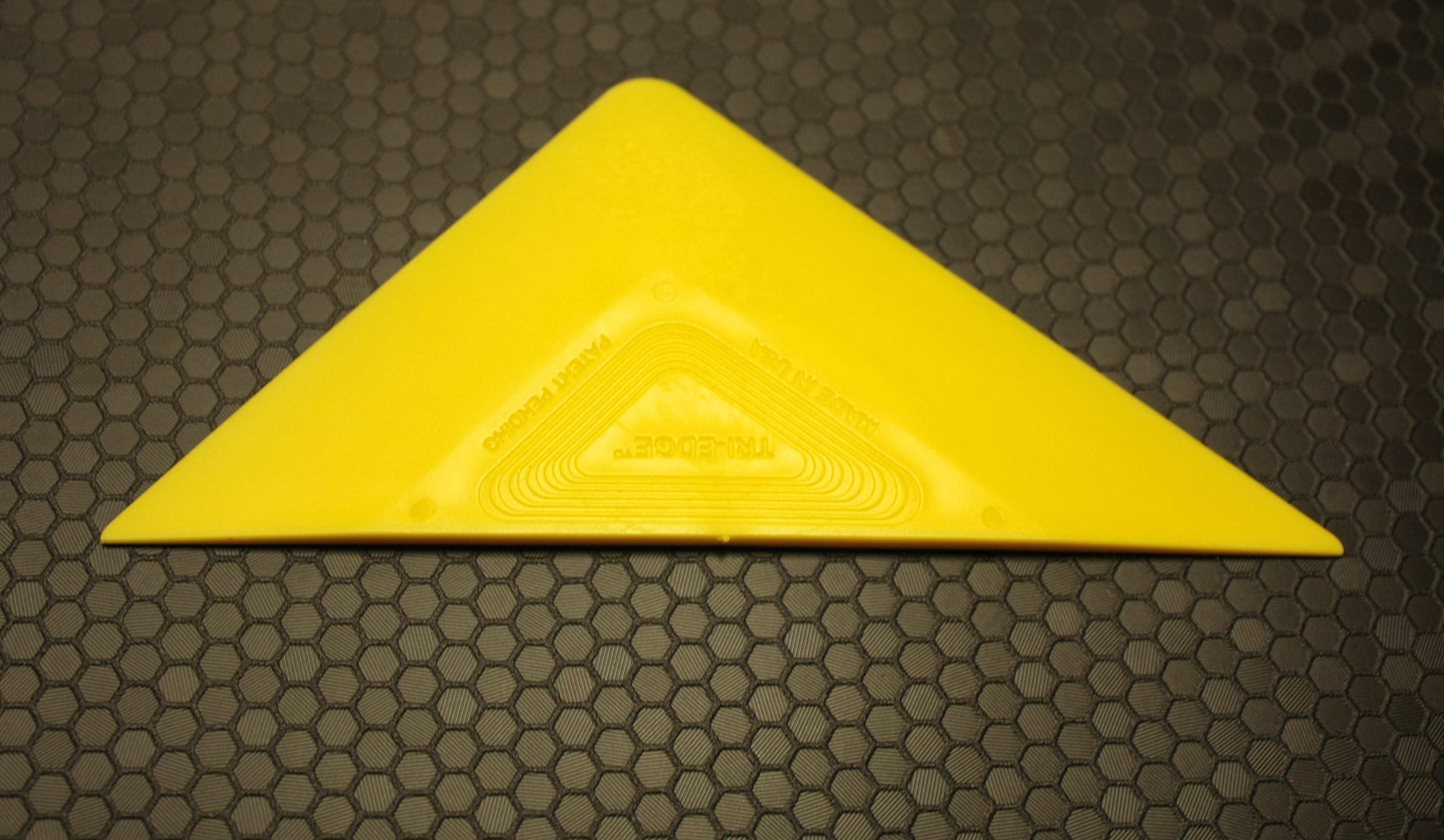Yellow Tri Edge – specially-shaped Squeegee for easy access for Hard to Reach Places