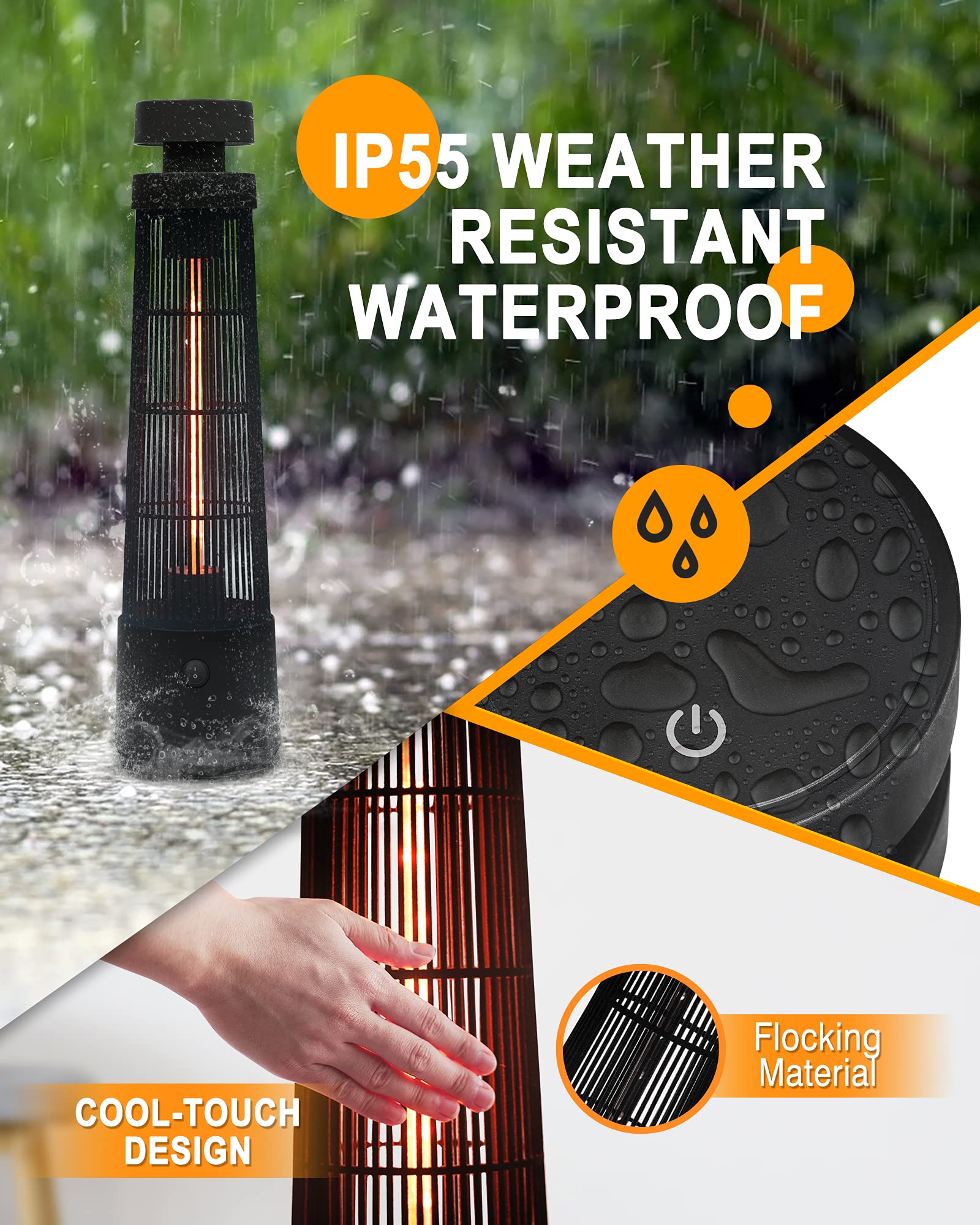 Star Patio Electric Patio Heater, Outdoor Heater, 1500W Infrared Patio