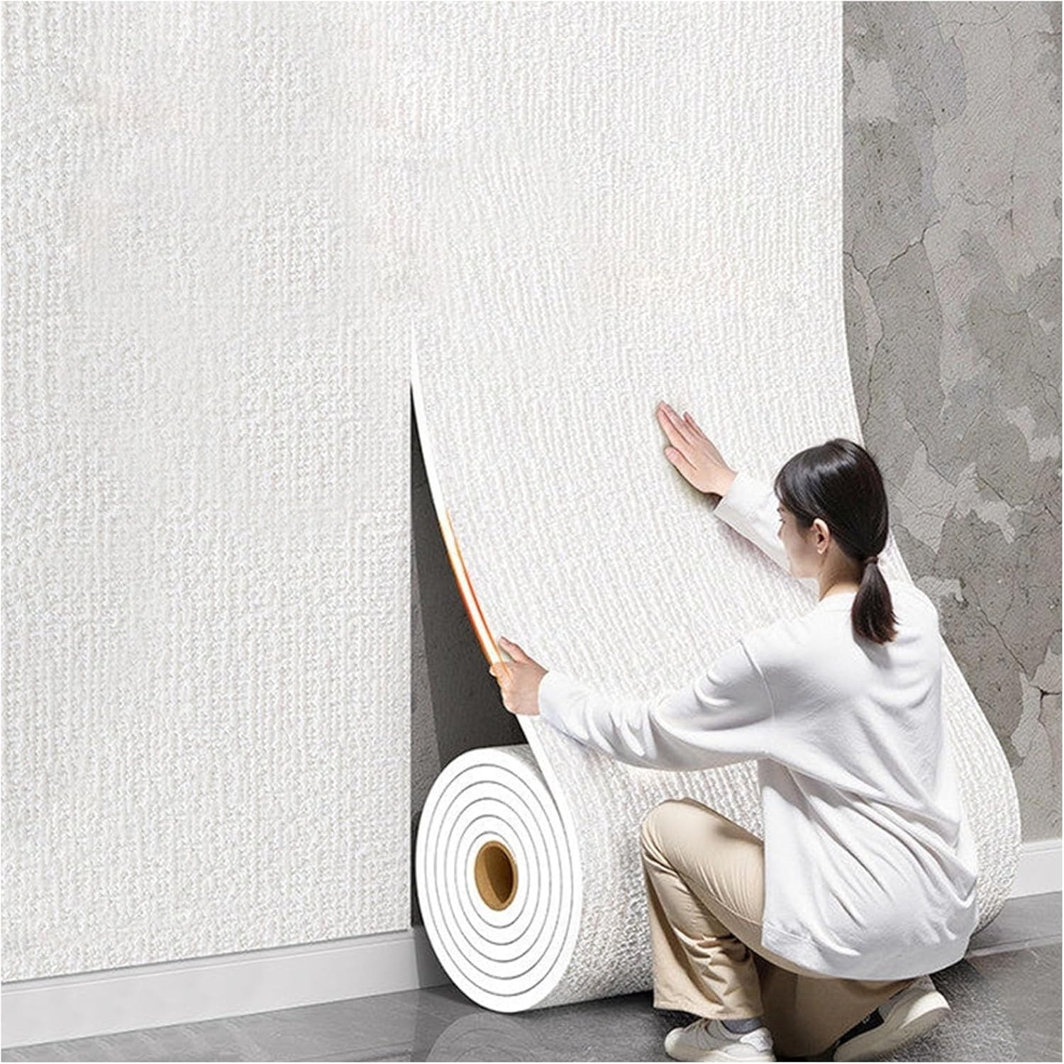 Papier peint isolant blanc premium : confort thermique et phonique de 9mm