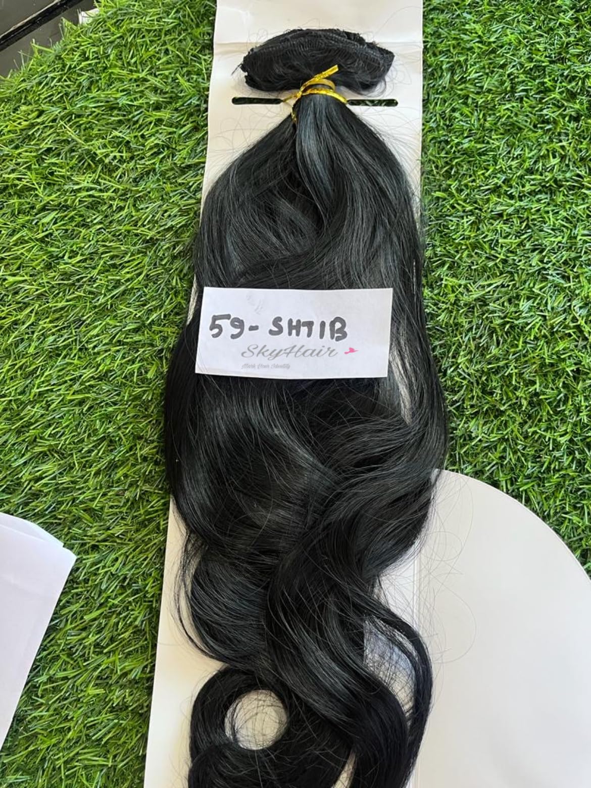 SkyHair BLACK 6 Pieces 13 Clips Set PREMIUM Matte Finish Hair Extensions | Instant Volume and Length Clip In Volumizer for Women and Girls | 24 Inches (Light Curly/Wavy)