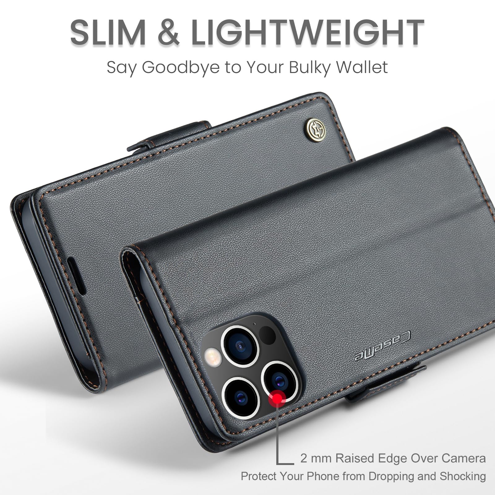 Phernykas Cover per iPhone 13 Pro Max Custodia Portafoglio [Blocco RFID] Premium Pelle PU [Magnetica] Wallet Libro con Porta Carte Slot Supporto Flip Case per iPhone 13 Pro Max, Viola