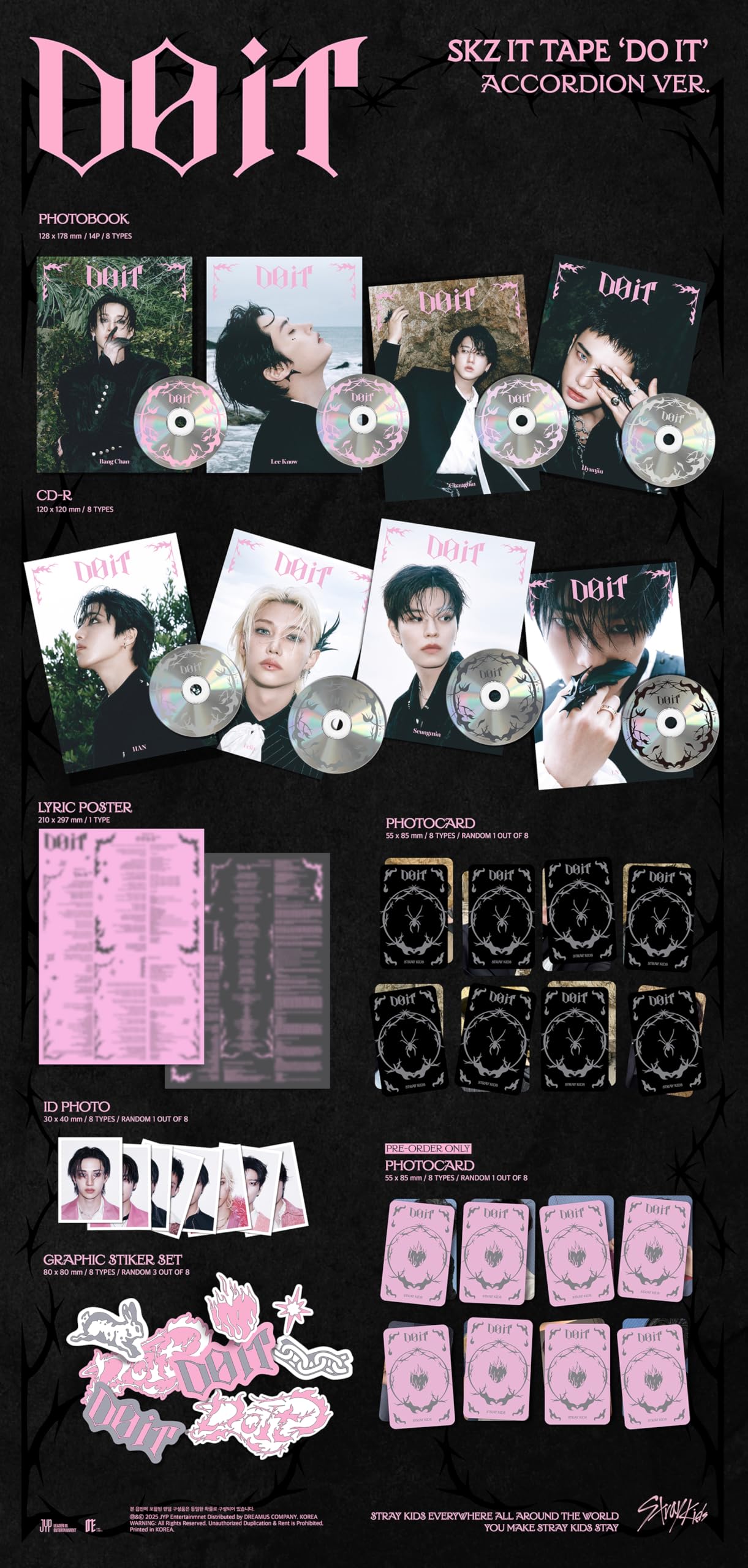 Amazon.com: Stray Kids 'DO IT' versión para miembros (acordeón ver