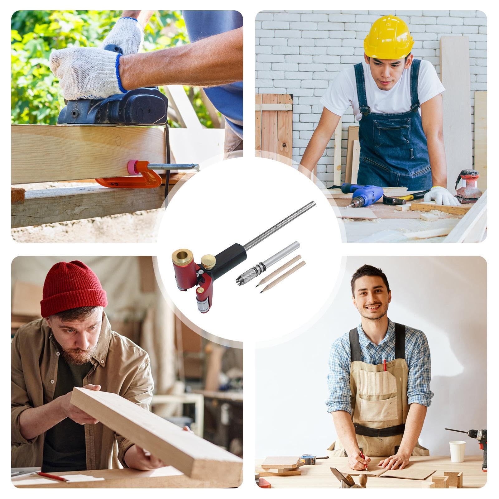 Jauge Marquage Menuisier - Style Européen - Arbre Simple/double - Acier Inoxydable - Précision