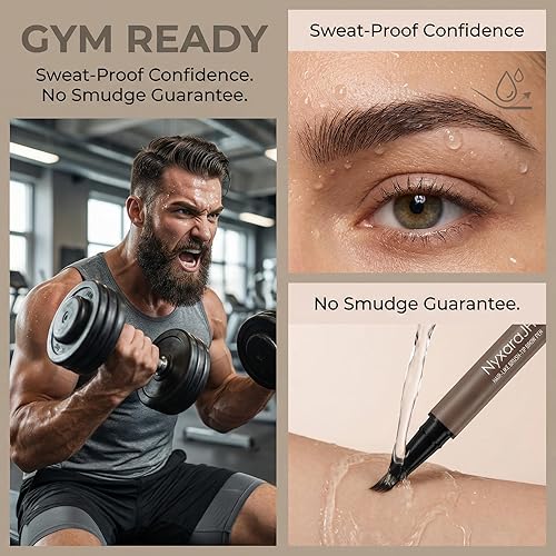 Miniatura 5 de Bolígrafo de cejas 4D de doble extremo, punta de pincel similar al cabello, 5 opciones de color, punta de precisión de 0.004 in, maquillaje 3#marrón