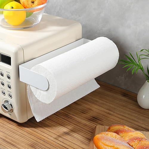 Miniatura 6 de DELITON Soporte magnético para toallas de papel, multifuncional, blanco, con fuerte ajuste magnético, toallas de papel para refrigerador, caravana,