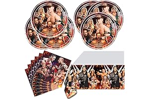 Wrestling Party Tableware, 20 Plate 20 Napkins And Tablecovers