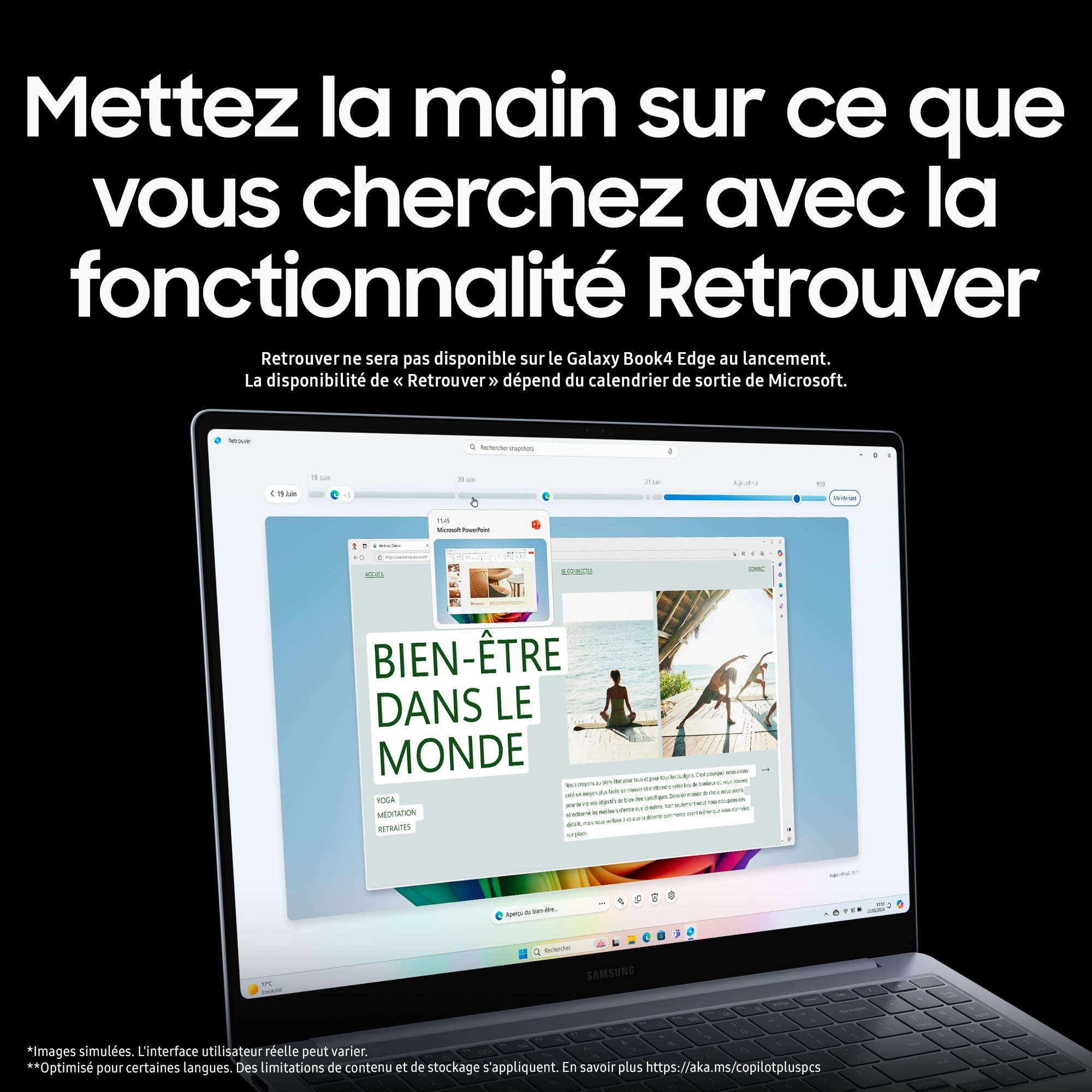 Samsung Galaxy Book4 Edge Ordinateur Portable avec IA 15.6’’, Copilot+ PC, Snapdragon X Plus (8-Core), Mémoire 16 Go, Stockage 256 Go, Gris Glacier