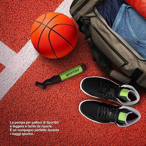 Miniatura 6 de SPORTBIT - Bomba para inflar pelotas deportivas - Sistema de inflado de empujar y estirar - Bomba de mano para todas las pelotas de ejercicio -