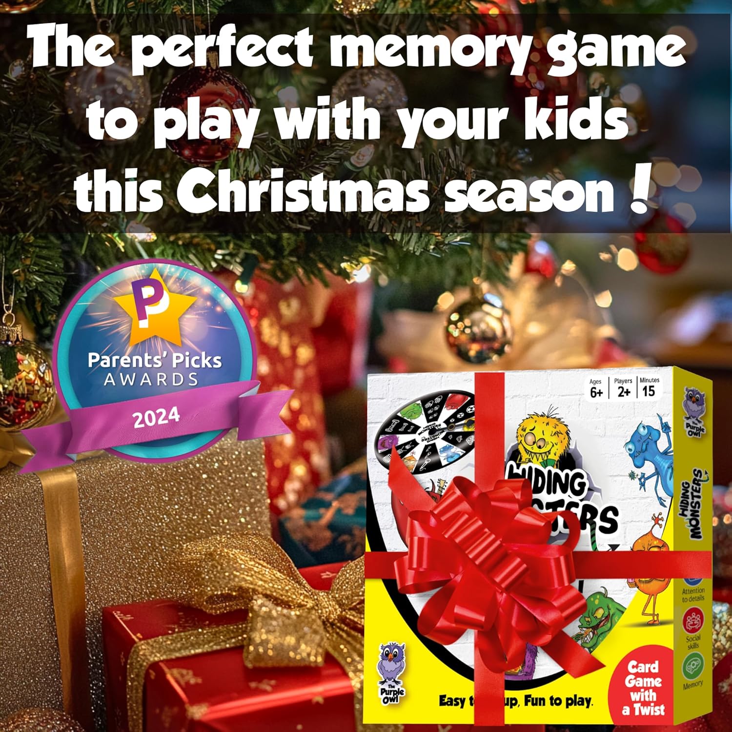 The Ideal Stocking Stuffers Bundle for Christmas, 3 Family-Friendly Card Games, Travel-Friendly, Fun Games to Sharpen Memory, Strategic Thinking, and Agility Skills |Ages 6+