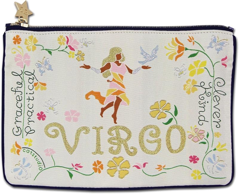 Necessaire com zíper Catstudio Astrology Virgo 13,97 x 20,32 cm