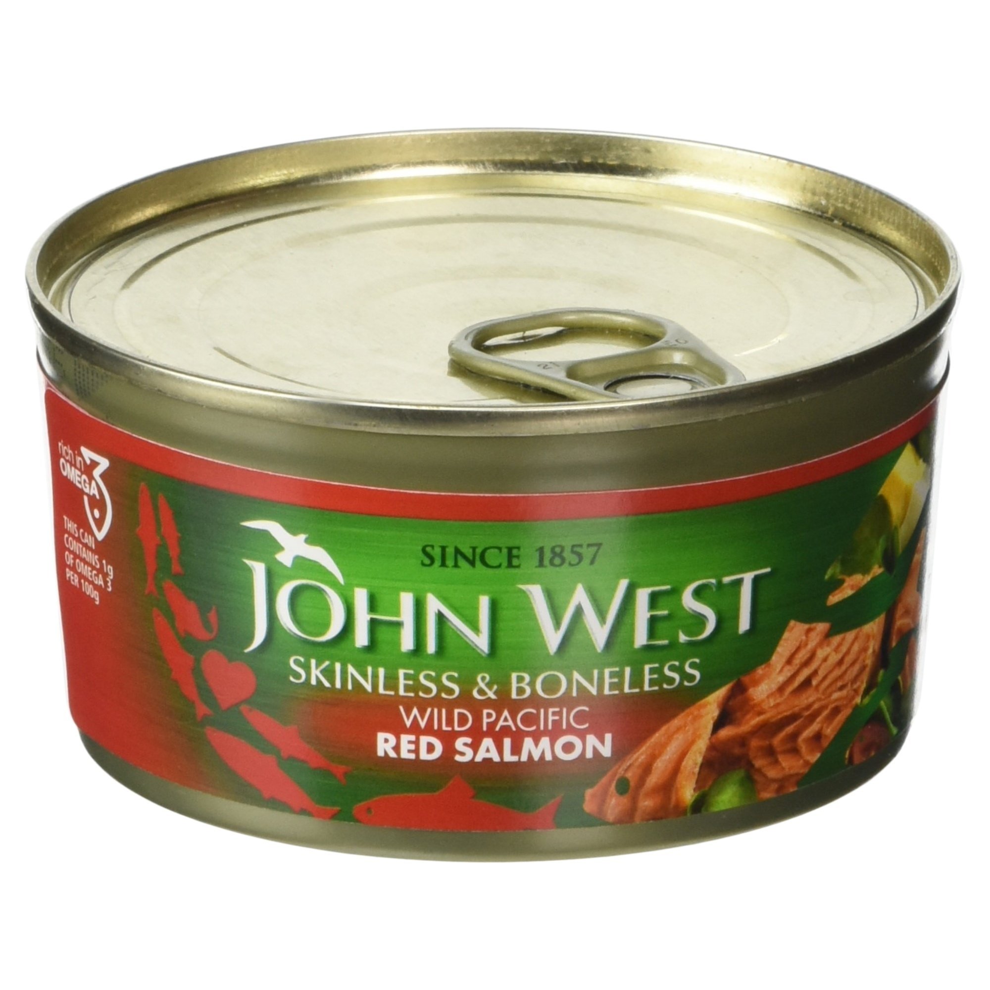 John West Skinless and Boneless Wild Pacific Red Salmon 170 g. High in Omeaga 3