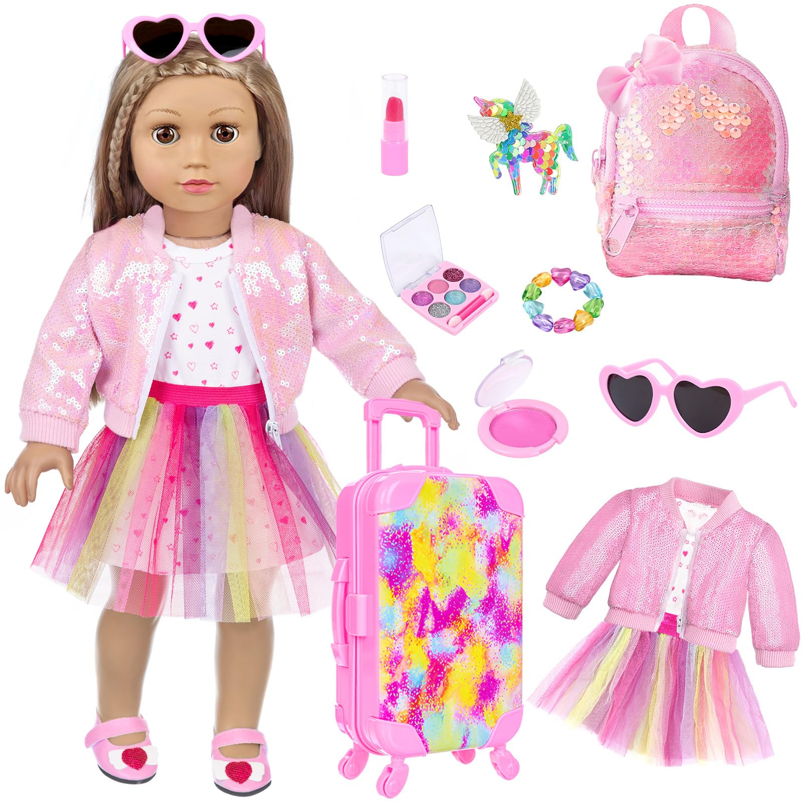Amazon.com: BDDOLL American 18 Inch Doll Clothes and Accessories