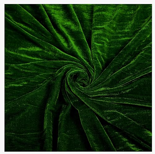 MDS - Paquete de 10 yardas de tela de terciopelo elástica para vestidos de boda, manualidades, disfraces, ropa de baile, decoración del hogar,