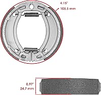 Vista 3 de Caltric Zapatas de freno delanteras y traseras compatibles con Yamaha Raptor 80 Yfm80 Yfm-80 2002-2008