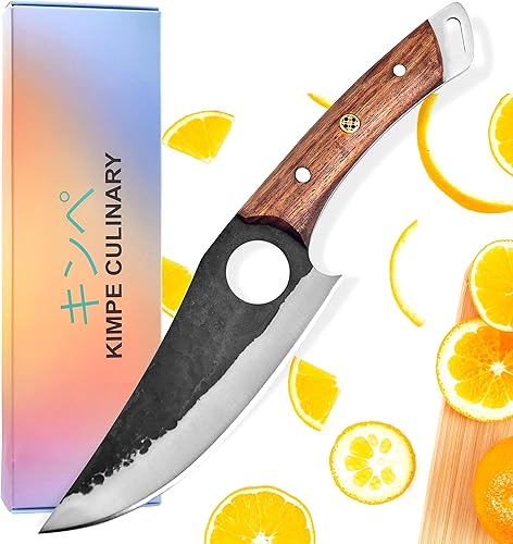 KIMPE Cuchillo de chef J2 (brasas rústicas, 11 pulgadas)