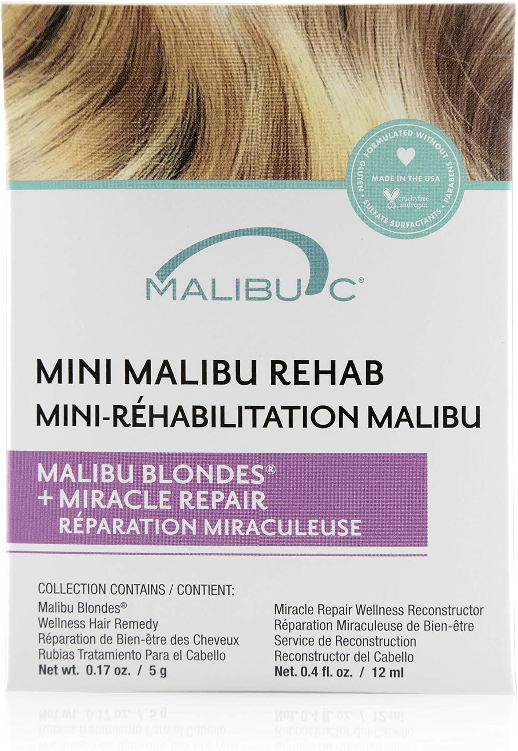 Malibu C Mini Malibu Rehab Malibu Blondes and Miracle Repair Set, 12 ml (Pack of 1) - Image 3