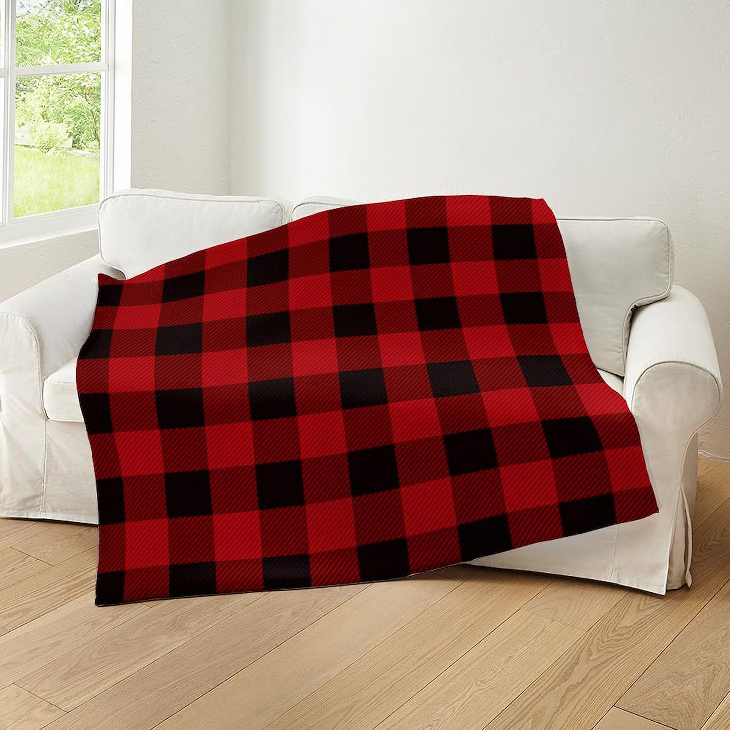 CafePress Red Plaid Throw Blanket Super Soft Fleece Plush Throw Blanket, 60"x50"