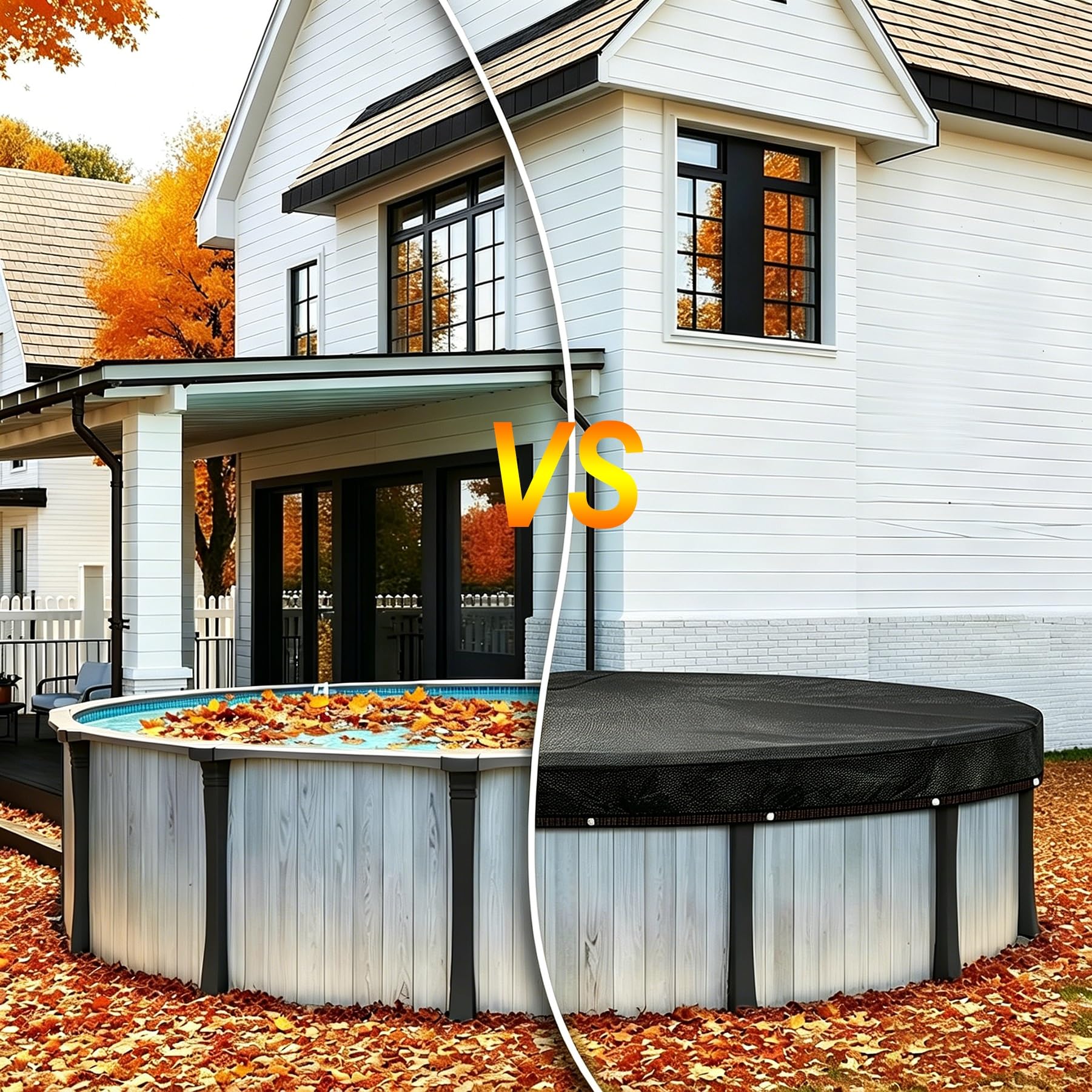 Pool-netzabdeckung Runde,Schwimmbad-Schutznetz, Laubnetzabdeckung für oberirdische Pools Netzabdeckung Netz-Schwimmbadabdeckung Pool-Sicherheitsnetz passend für Haus,Garten,Hof,Hote(4.5m(14.7ft))