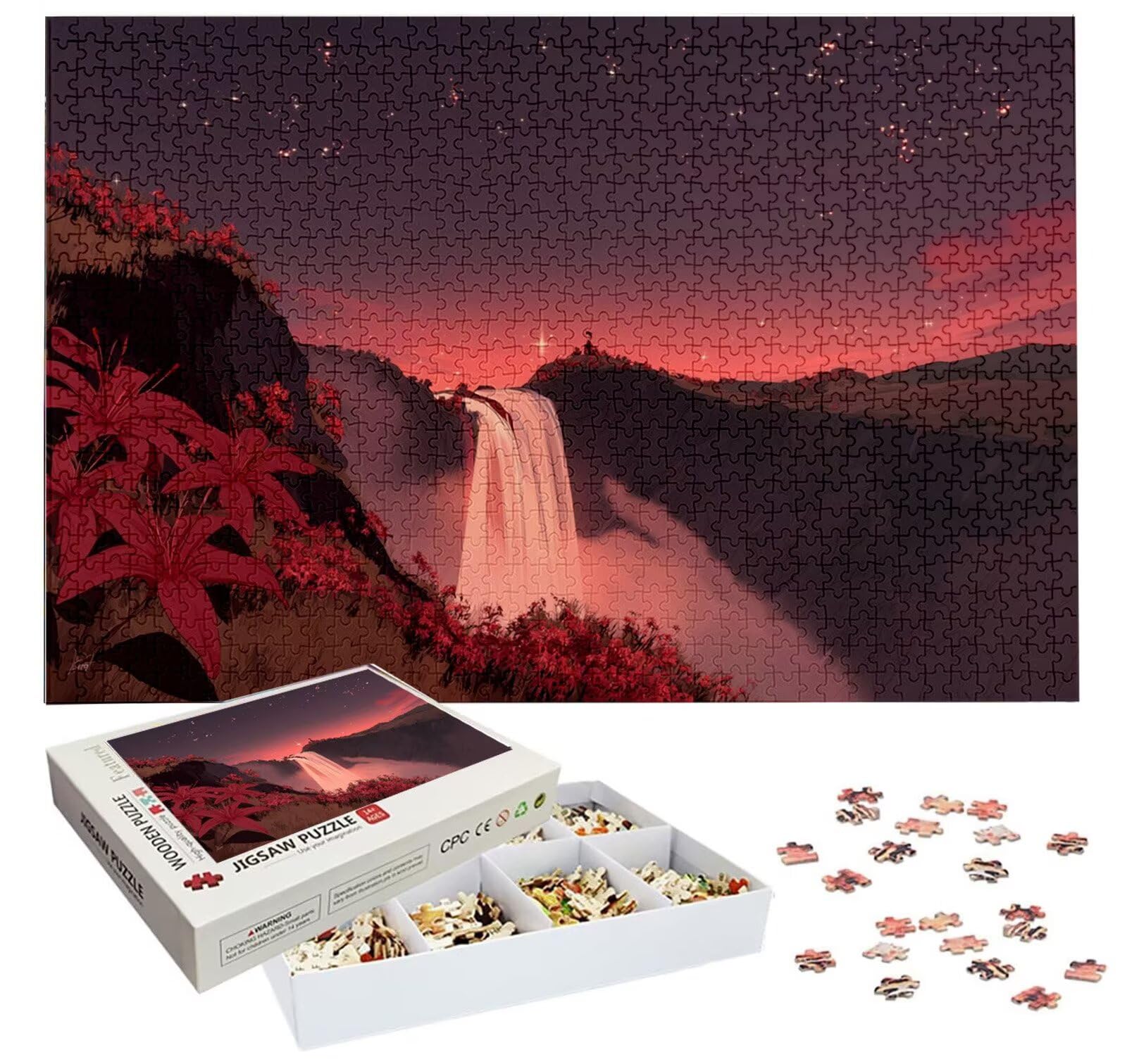 Puzzle 4000 Piezas Caer, Puzzle Flor con Caja para Adultos, 141x87 cm, DIY 4000 Piezas Rompecabezas Madera para Adultos, Rompecabezas Desafiante para Decoracion Hogar y Pared, Regalo Mujer H-1214