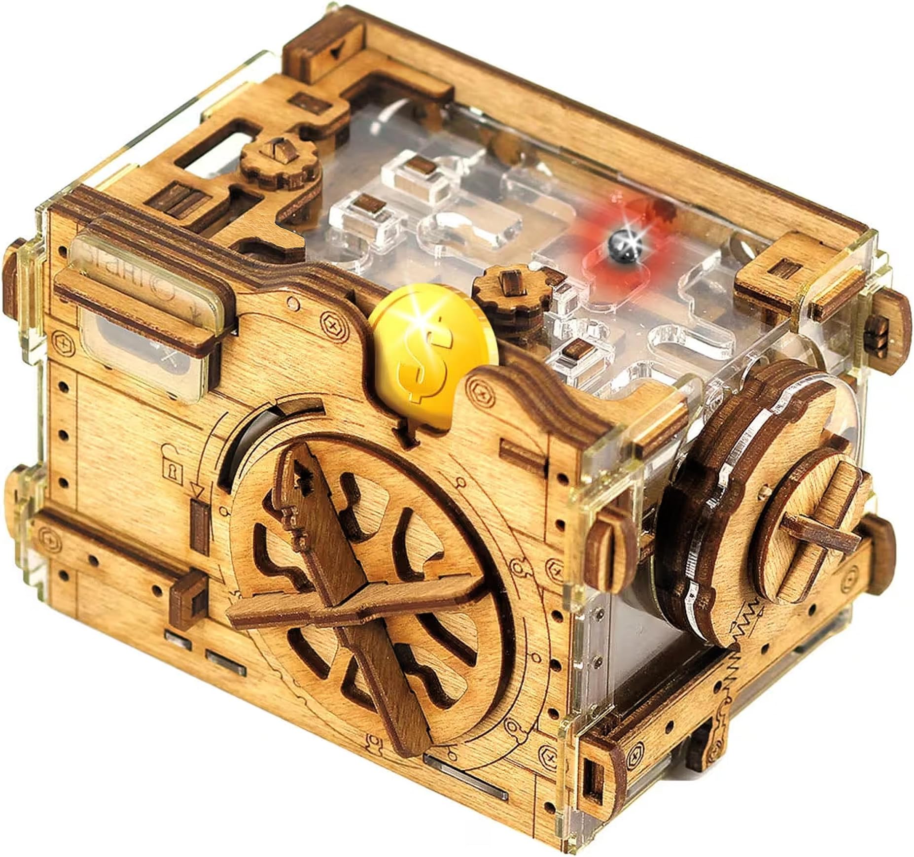 iDventure A-maze-ing Safe - Marble Run Money Puzzle box - Tricky gift packaging - 3D puzzle for adults - Escape Room game - brain teaser - birthday gift gadget for men - treasure box