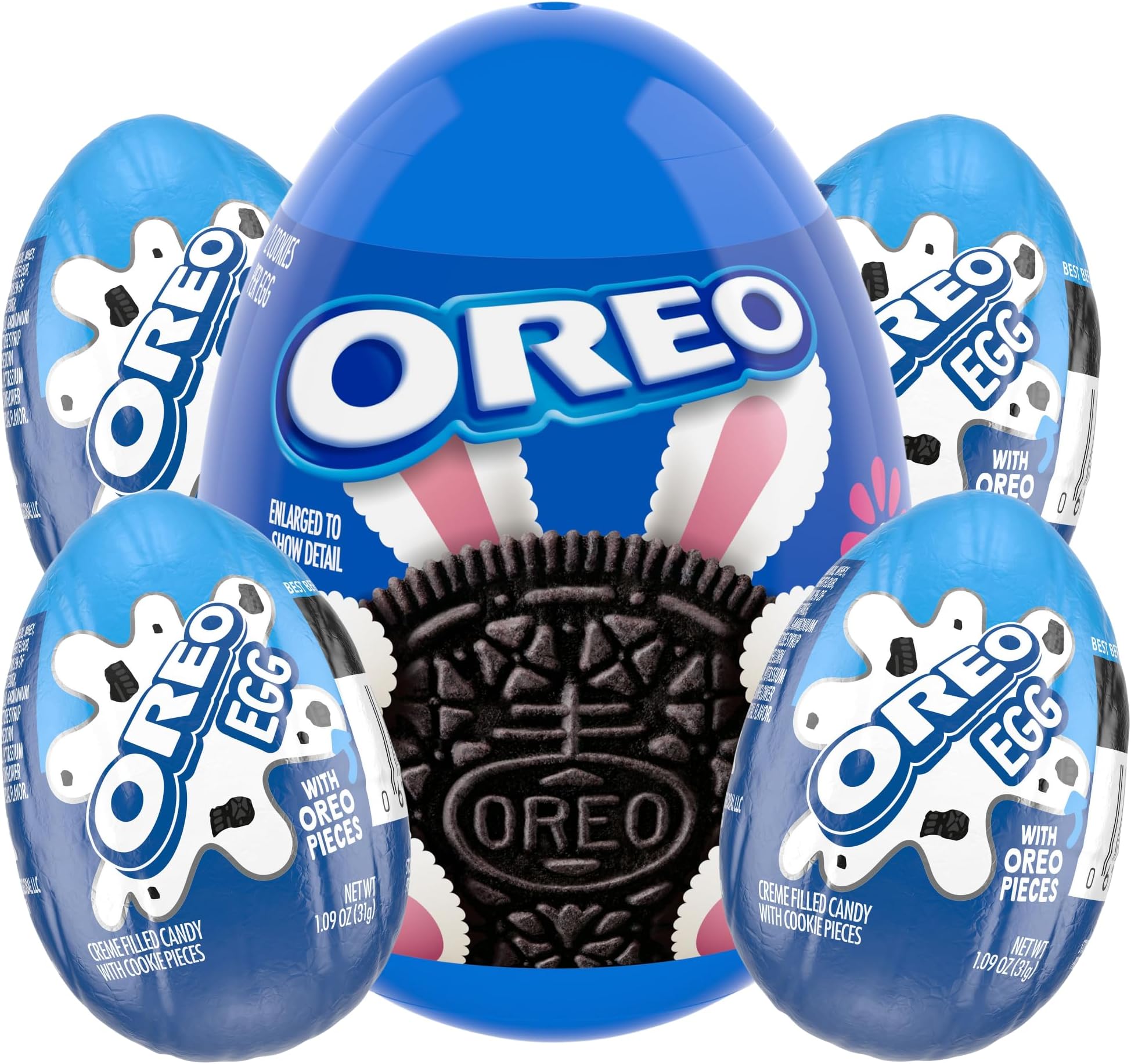 Oreo Easter Egg Assortment, Two Cookies and Four Chocoolate Eggs Included, Basket Fillers, (Set of 5 Treats Total)