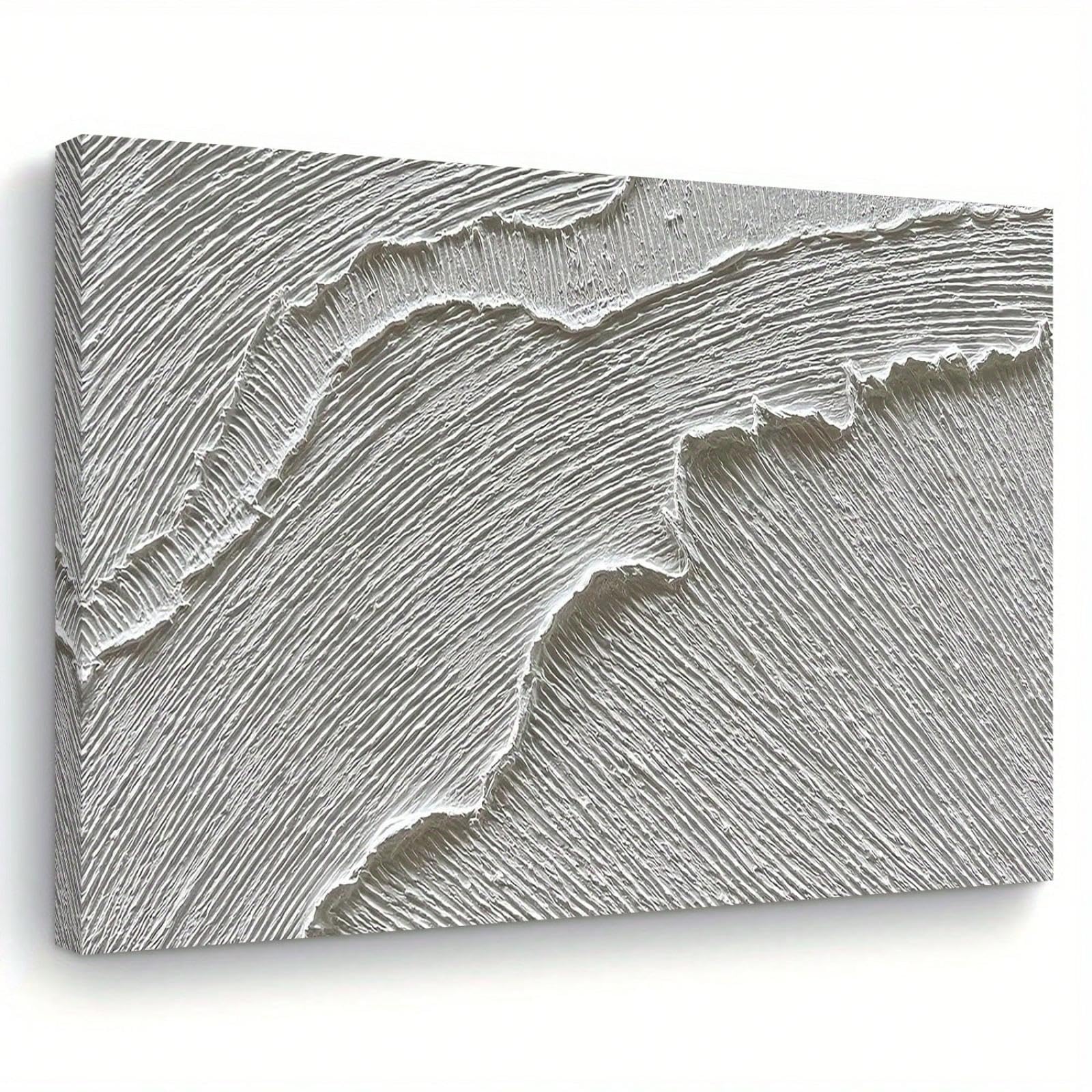 Impression sur toile abstraite blanche grand format 70x90cm affiche murale moderne