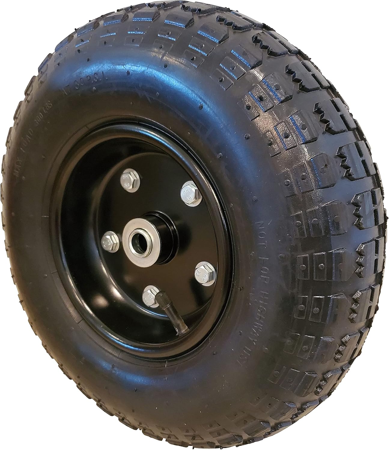 13 Hand Truck/Utility Cart Air Tire Replacement Dolly Wheel 4.00-6 (Black)
