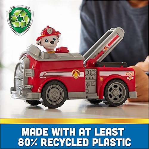 Miniatura 2 de Paw Patrol, Camión de bomberos de Marshall, camión de juguete con figura de acción coleccionable, juguetes para niños y niñas de 3 años en adelante