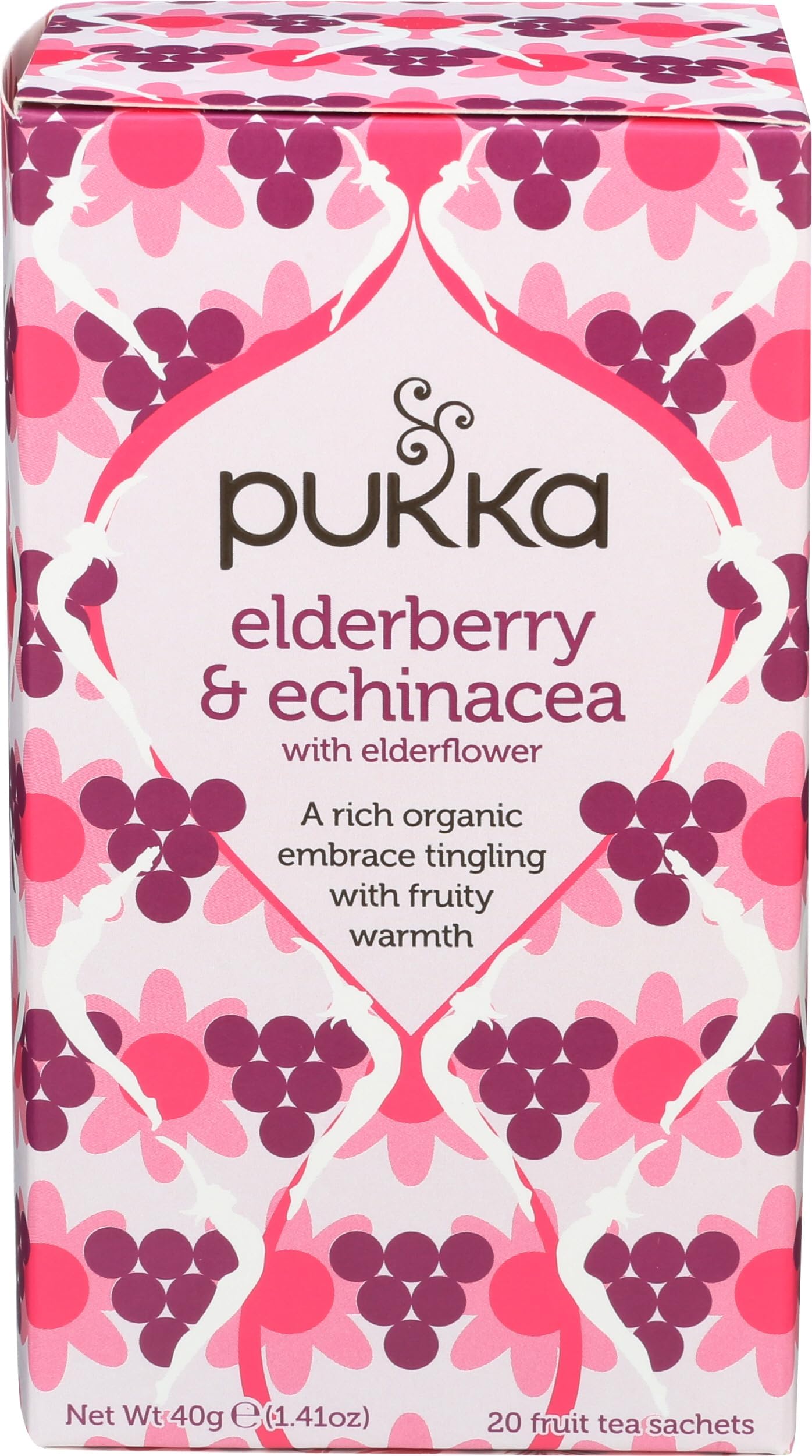 Organic Herbal Tea Elderberry & Echinacea with Elderflower - 20 Tea Bags