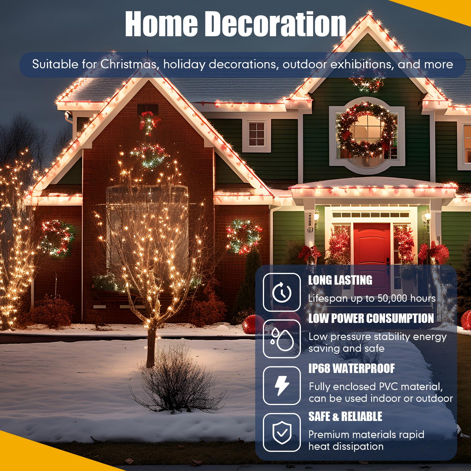 Retisee Paquete de 15 módulos LED de 50 pies con control remoto, 3 LED 5050 RGB, tira de luz multicolor, impermeable, luces de camión de alimentos para bricolaje, negocios, publicidad comercial al