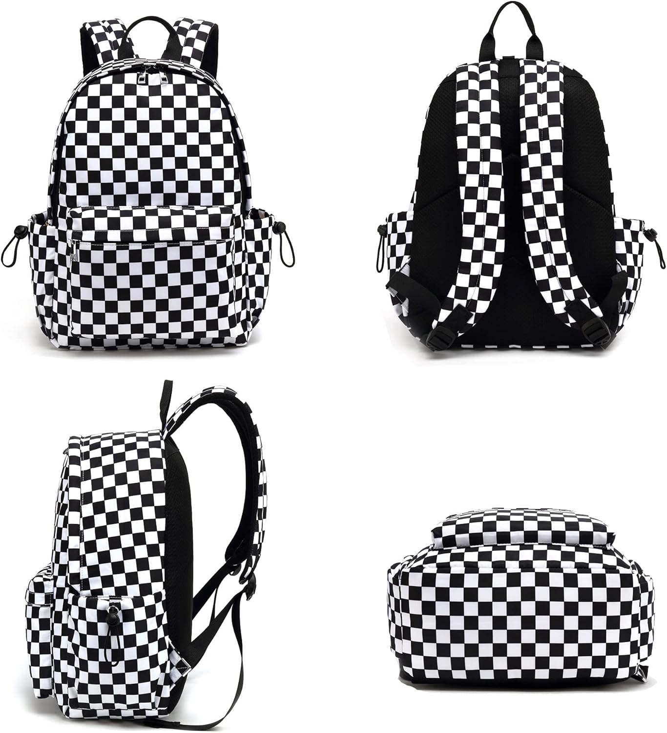 Checkered School Backpack for Girls Women, Teens School Bags Bookbags Ladies Laptop Backpacks