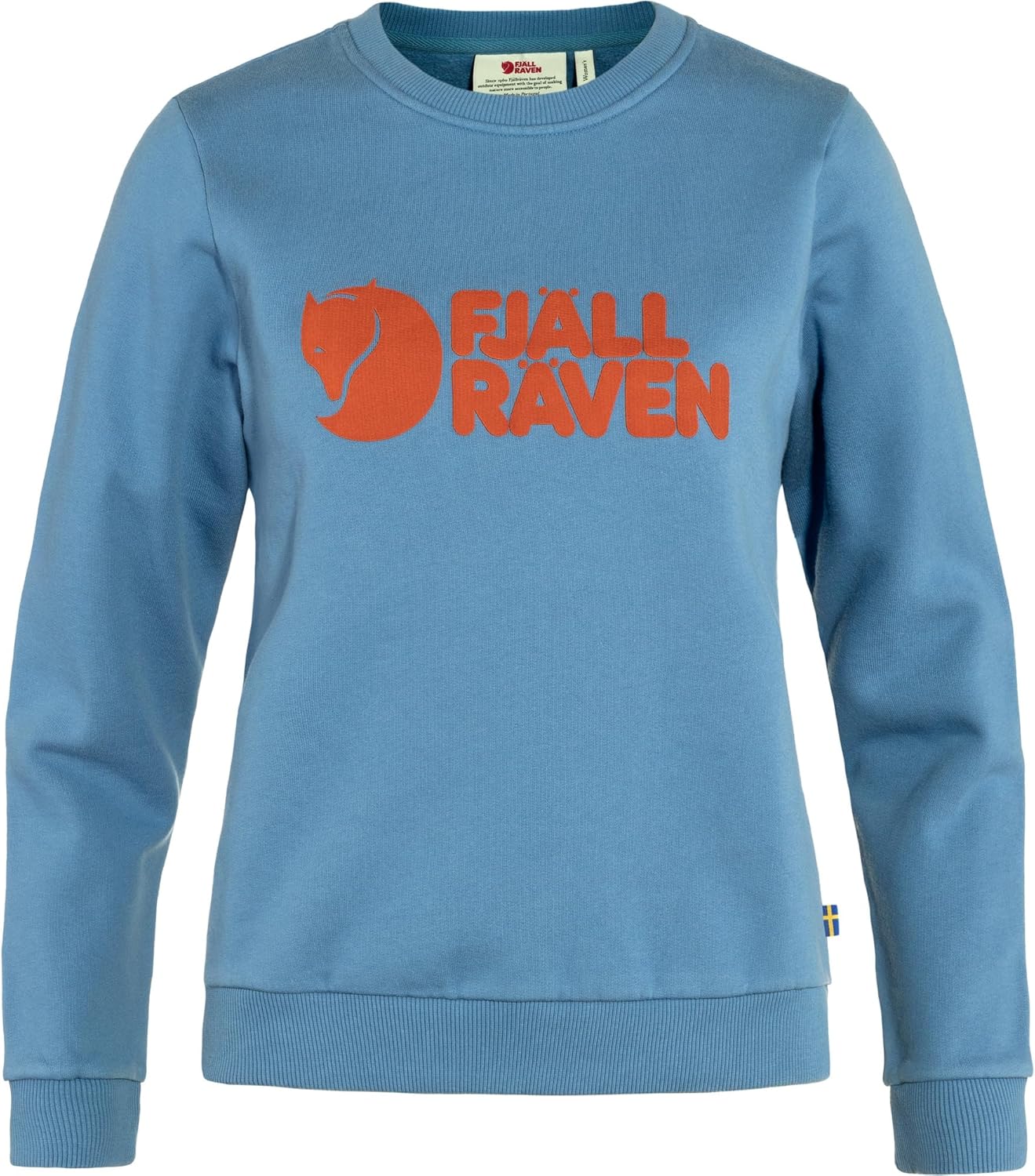 Fjällräven Logo Sweater Women's Sweatshirt - Soft Fleece, Classic Crewneck, Organic Cotton Blend - Hiking, Travel