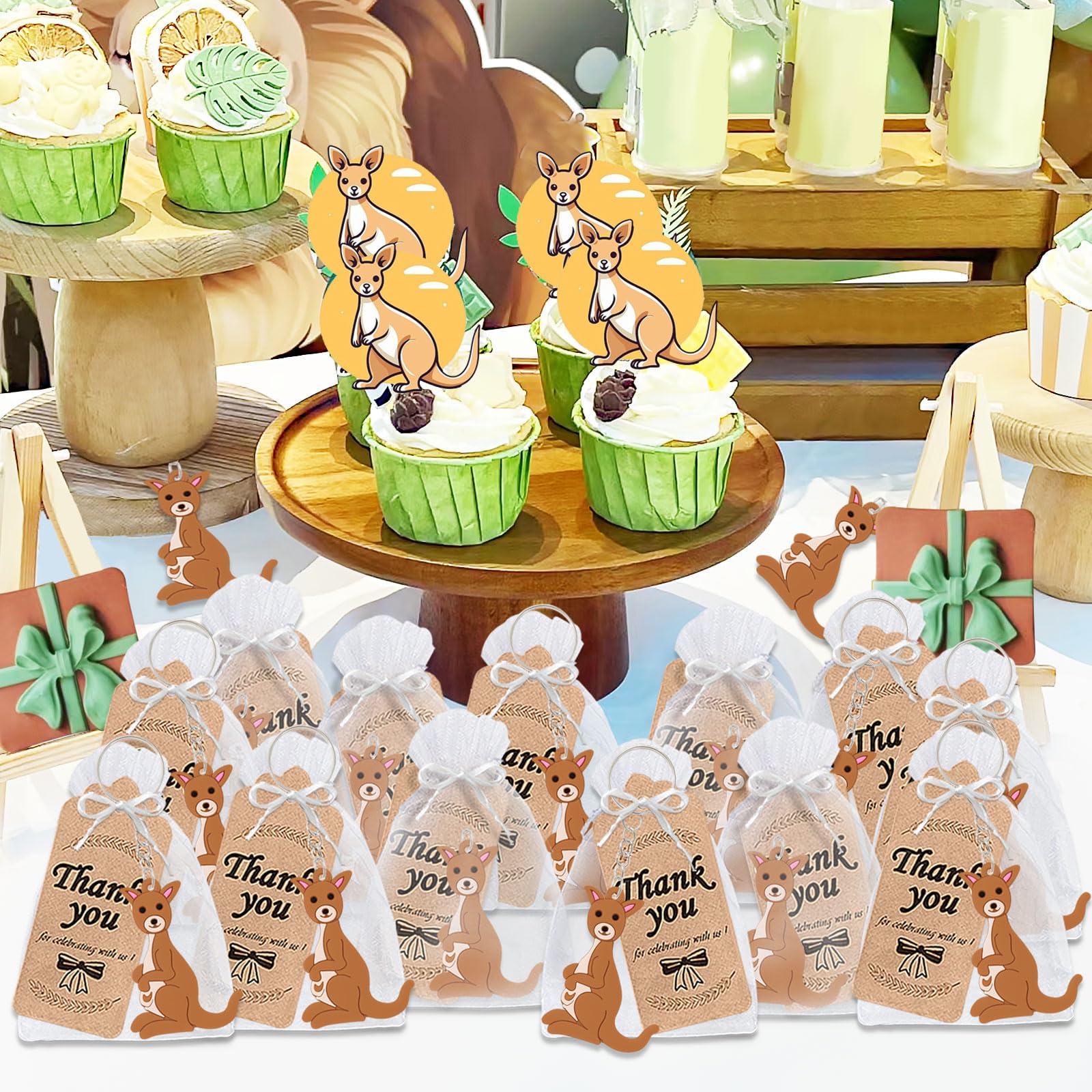 CiciBear Confezione da 24 portachiavi a forma di pecora, decorazione per feste per ospiti, feste a tema animali della fattoria, baby shower, feste scolastiche, compleanni dei bambini allo zoo