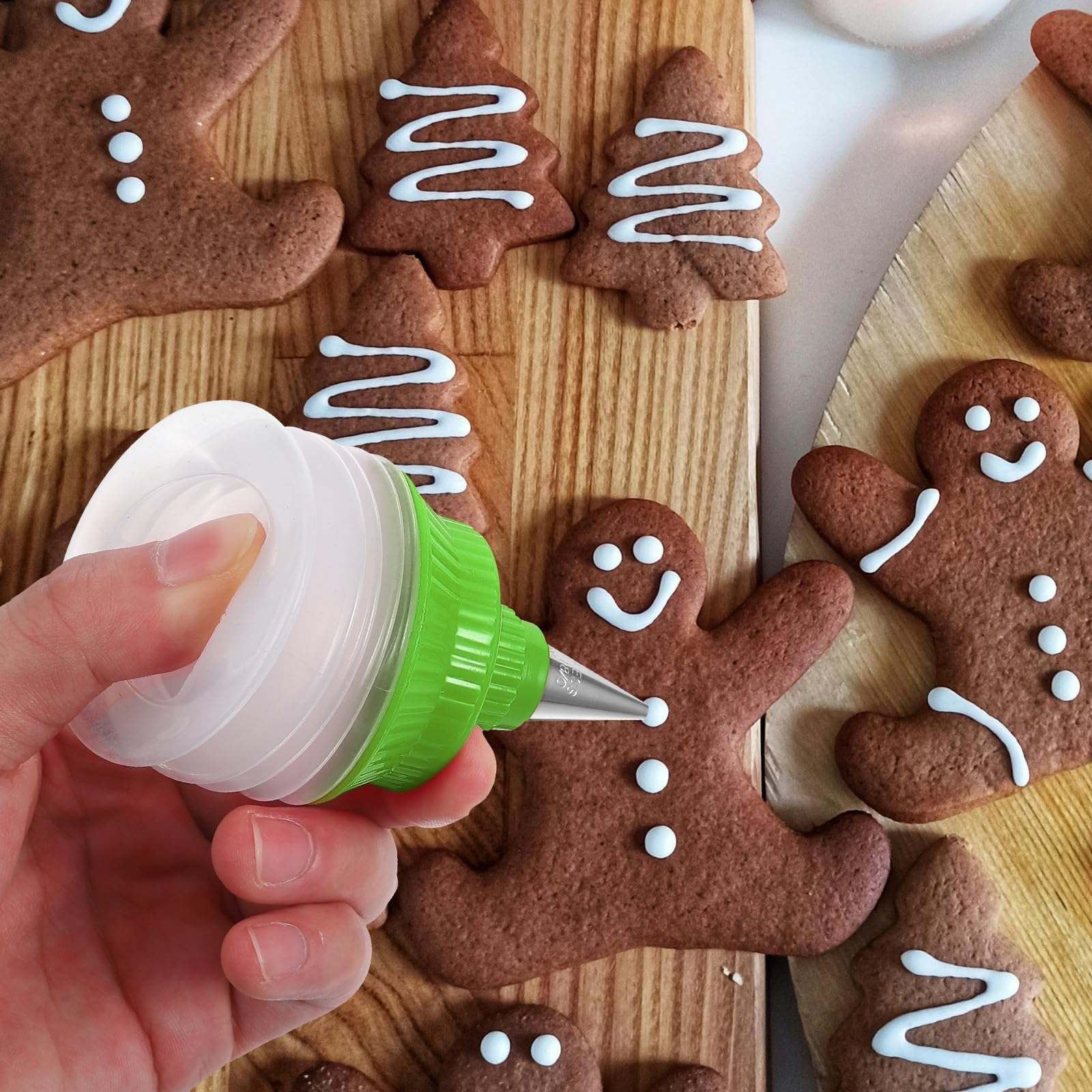 IMIKEYA Bouteille de Glaçage pour Biscuits 2 Pièces en PP Réutilisable Portable, Accessoires de Décoration de Gâteau pour Décorer Cookies et Pâtisseries Couleur Couleur Aléatoire