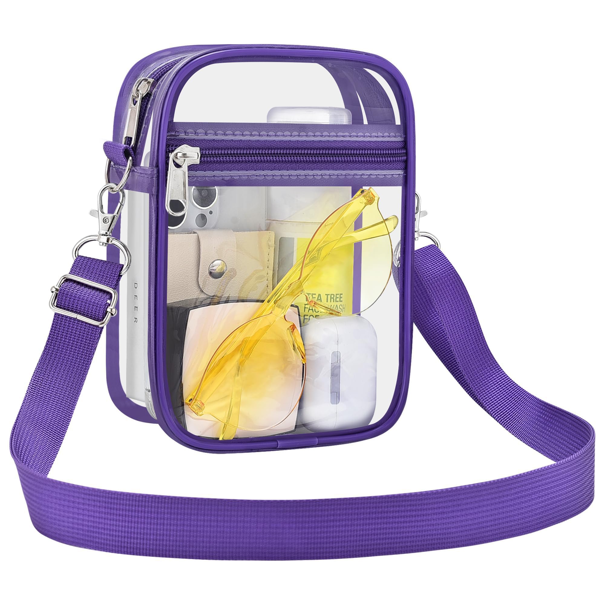 Clear Bag for Stadium Events, Crossbody Satchel Bag Stadium Approved