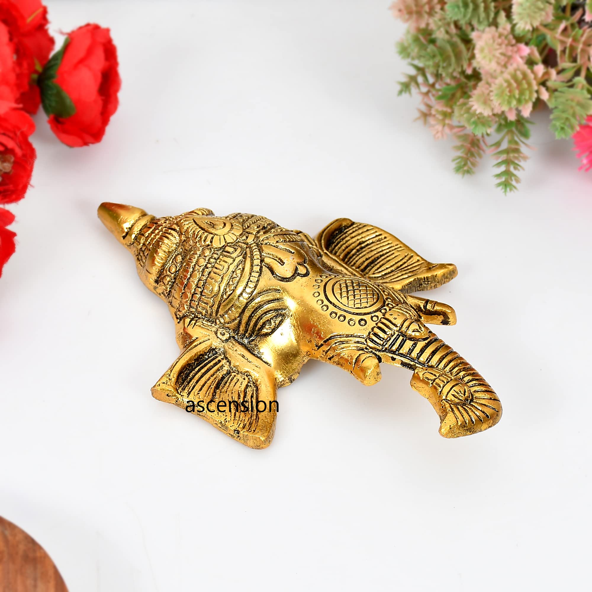 Golden Ganesha Statue - Lucky Wall Decor -2