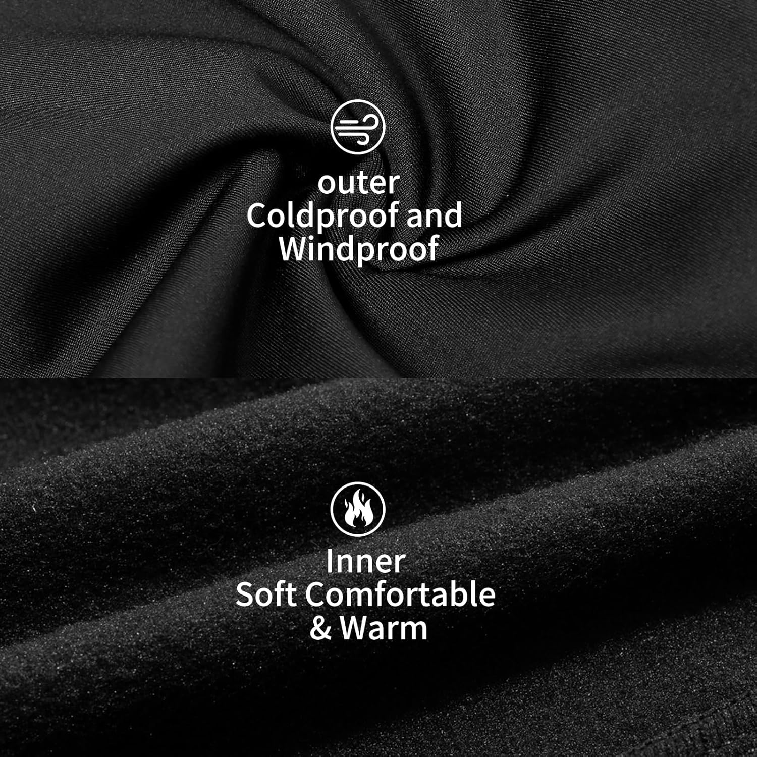 Santic Men's Windproof Thermal Cycling Jersey, Winter Long Sleeve Bike Jacket with Full Zip & Pockets - Image 6