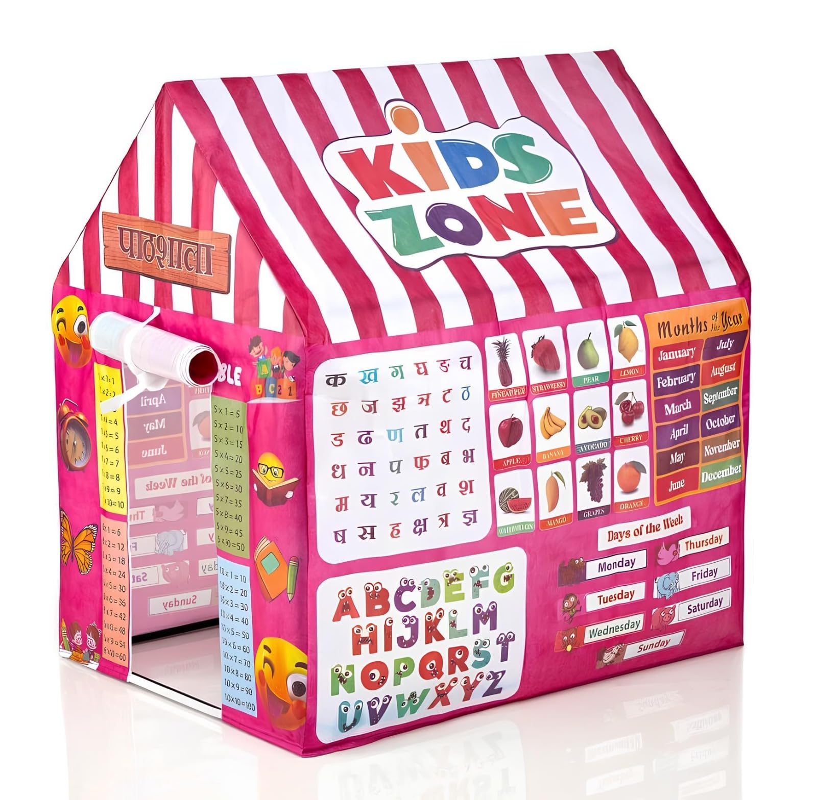 Colorfull and Light Weight Children Play Tent House for 2-8 Years Old Kids Girls and Boys Light Weight and Foldable Children Toys, Indoor and Outdoor Kid Tent House (PATHSALA House)-picture-25